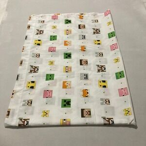 Minecraft Twin Flat Sheet | Steve, Alex, Creeper & Mobs | 2023 Edition